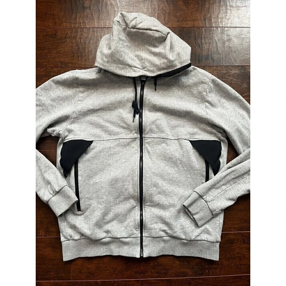 Adidas NEO Mens Gray Full Zip Hoodie Size Large